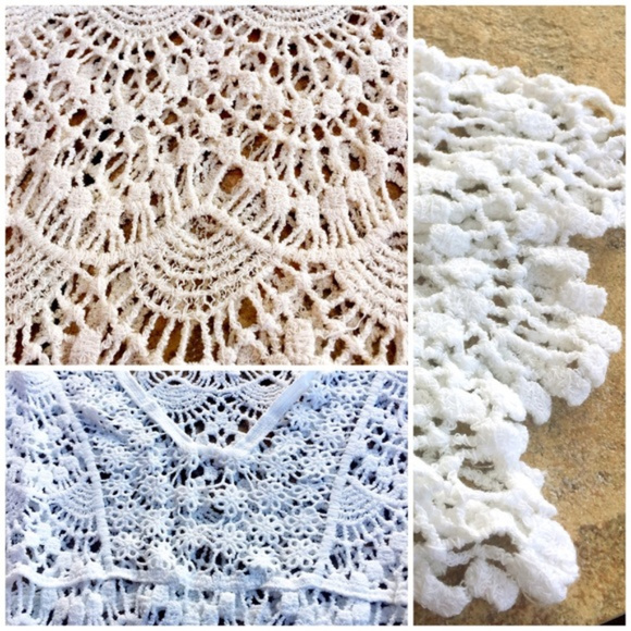 Lace Boho Long Sleeve Beach Bikini Coverup Dress - Picture 7 of 8